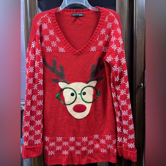 Derek Heart Sweaters - Maturity XL Christmas Reindeer Sweater
